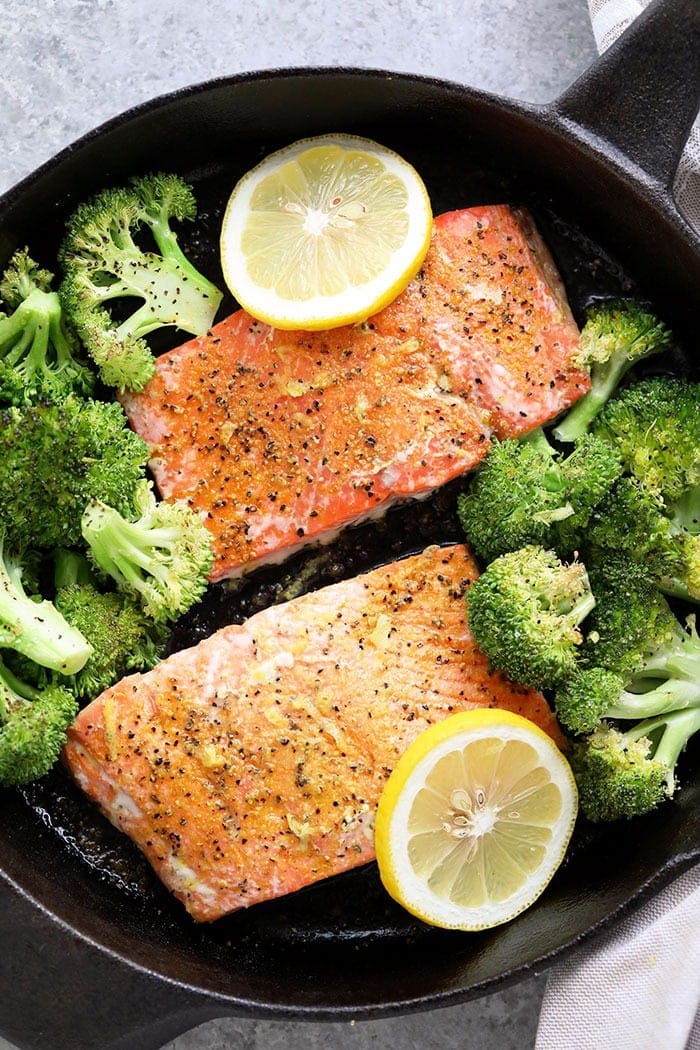 2 baked salmon filets