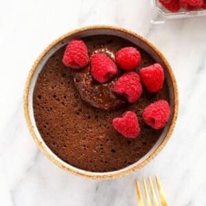 single-serve mug cake ready to be enjoyed