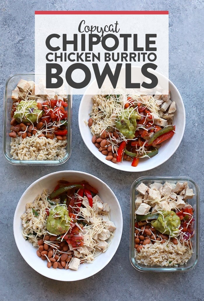 Chicken Burrito Bowls Top Down