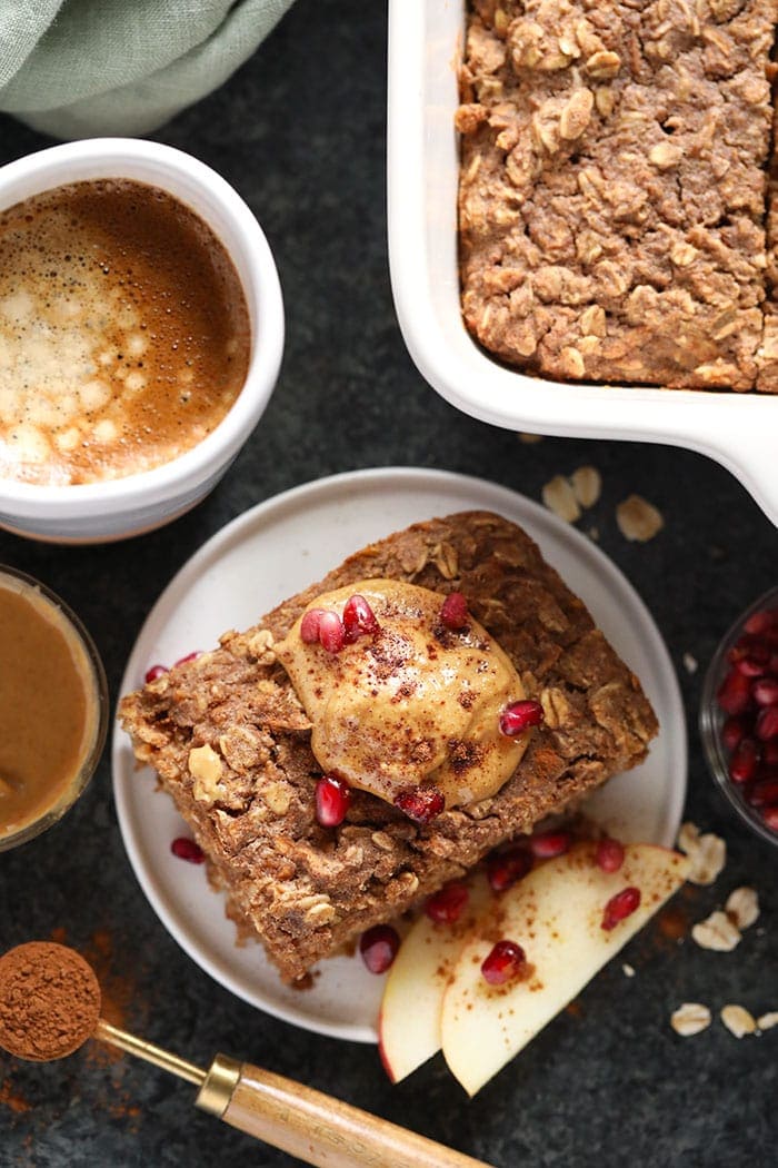 oatmeal bake on a plate.