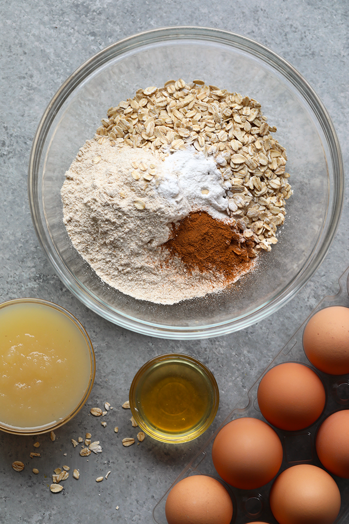 All the ingredients in a bowl. 