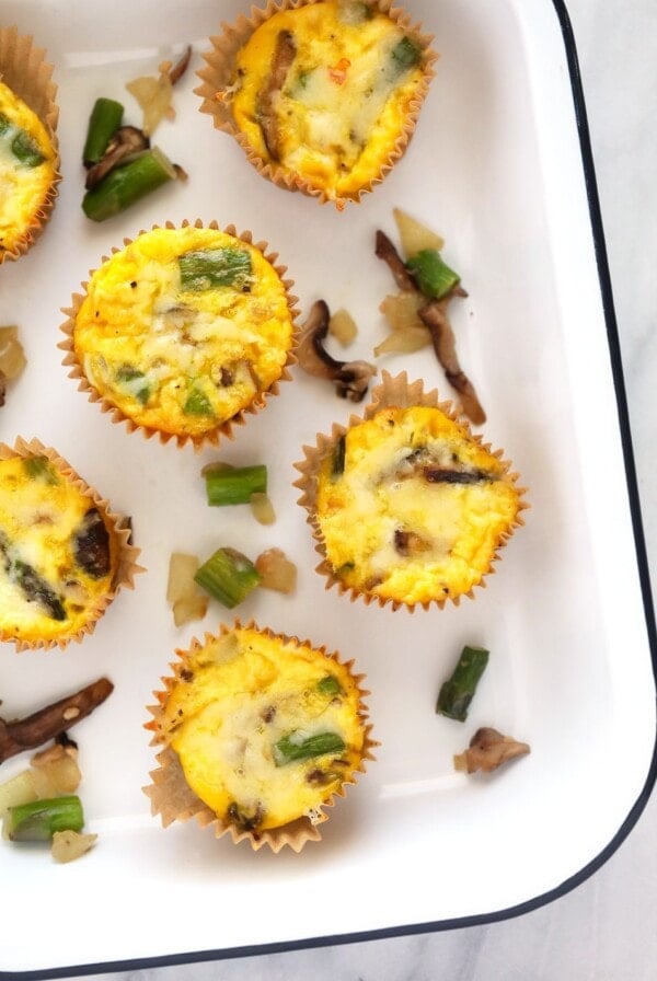 Asparagus and mushroom egg cups