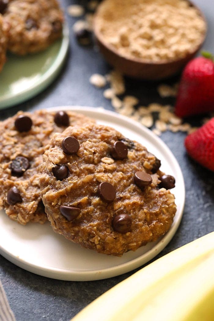 Two cookies on a plate