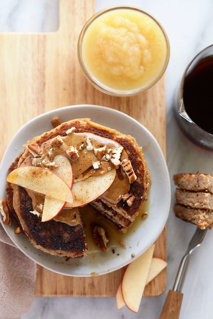 applesauce pancakes on a plate