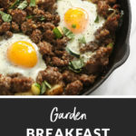 garden breakfast hash in a skillet