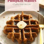 Fluffy and delicious gluten-free pumpkin waffles.