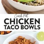 crockpot chicken taco bowls