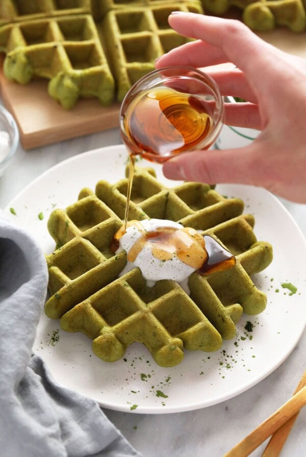 matcha waffles