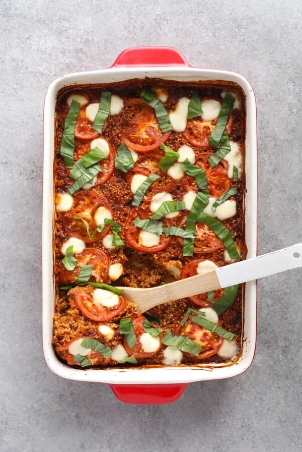 Tuscan chicken quinoa casserole