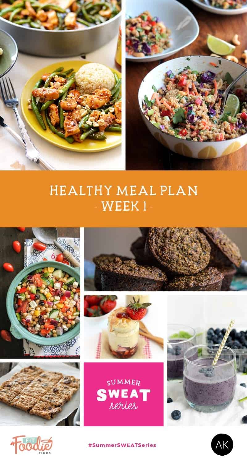 Healthy Meal Plan + Grocery List - Summer SWEAT Series | Week 1