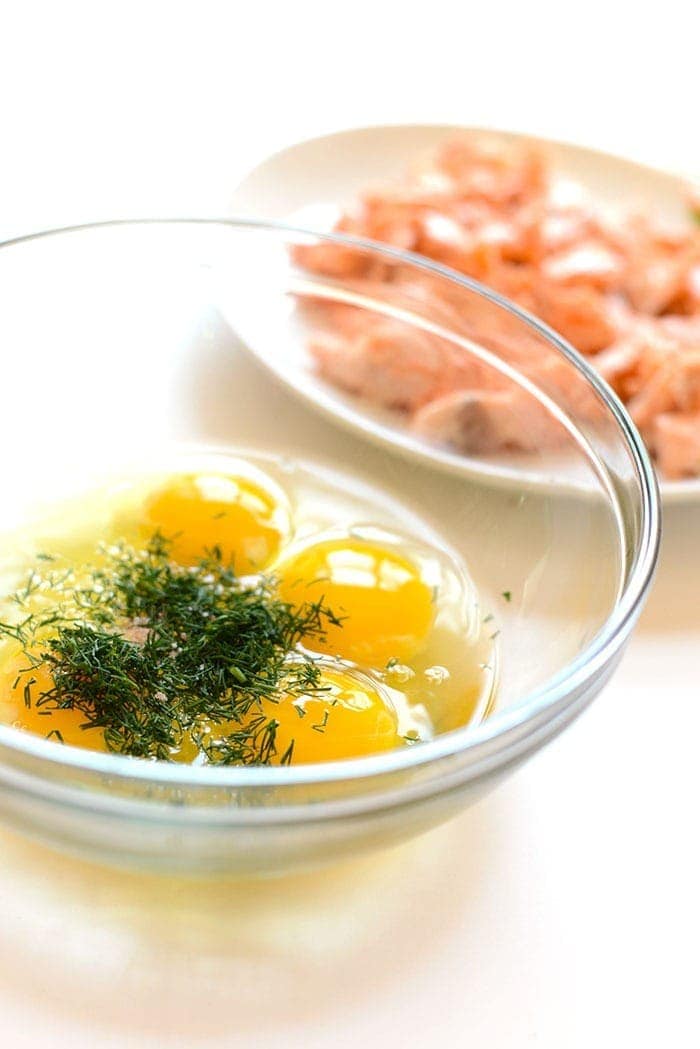 eggs and dill in bowl