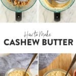 homemade cashew butter