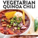 a vegetarian chili recipe with quinoa.