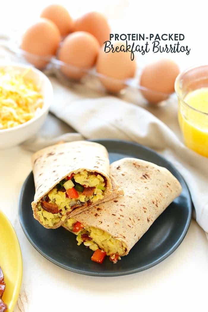 This is meal prep at its finest! Make these delicious protein-packed breakfast burritos to have before work or school all week long!