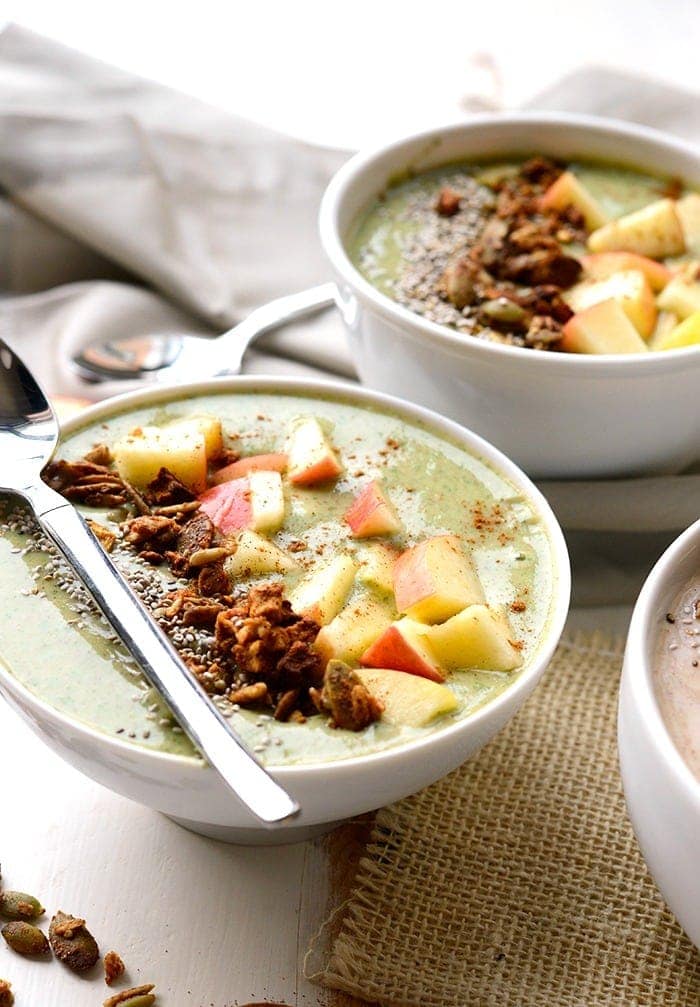 apple pie smoothie bowls