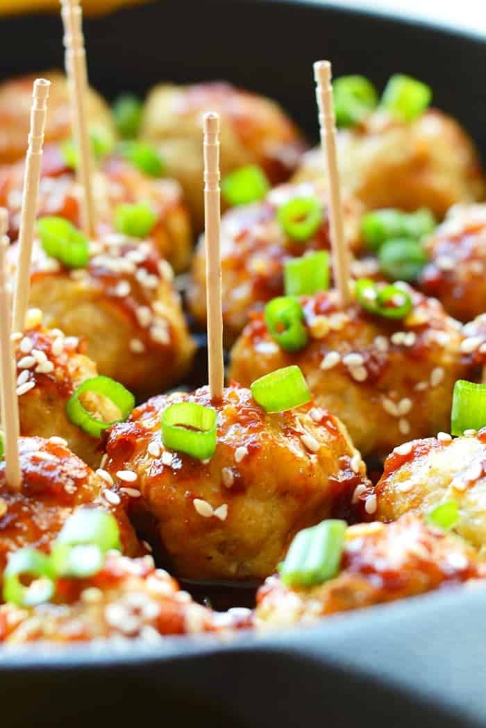 Healthy Kung Pao Meatballs