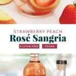 strawberry peach rose sangria