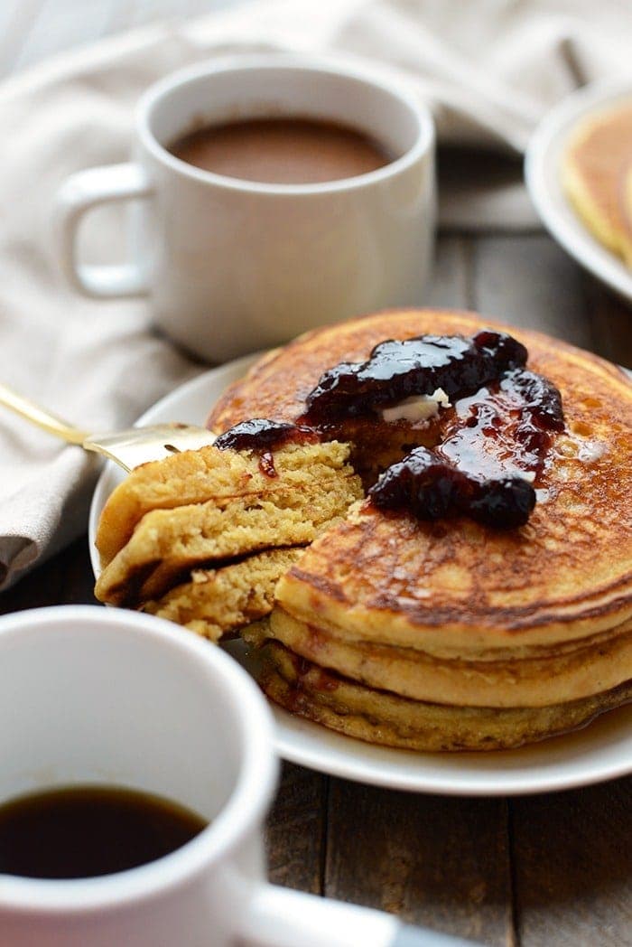 cornmeal whole wheat pancakes