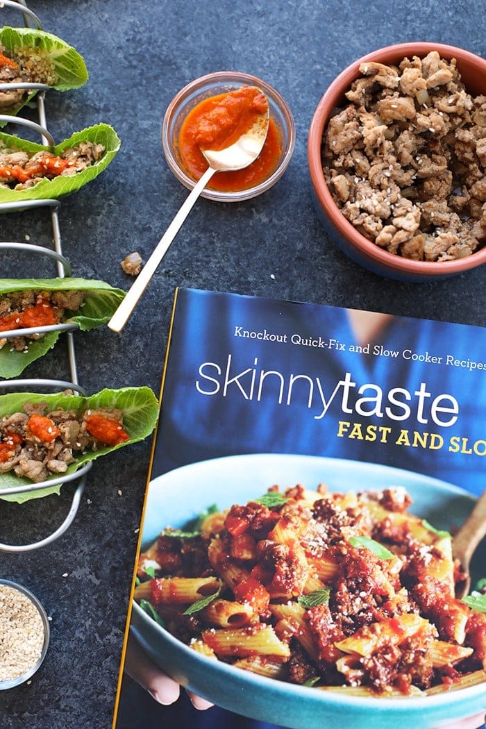 skinnytaste cookbook with korean lettuce wraps