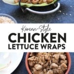 Korean-style chicken lettuce wraps.