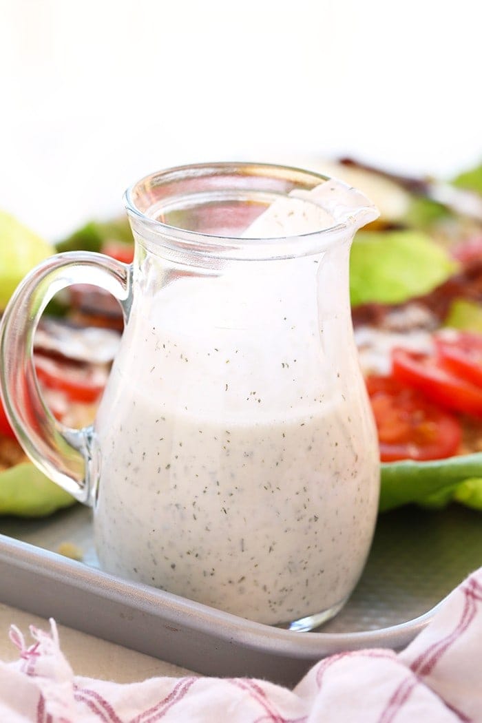 Ditch the bread and make these amazing BLT Quinoa Lettuce Wraps with a piece of bib lettuce and homemade healthy ranch instead! 