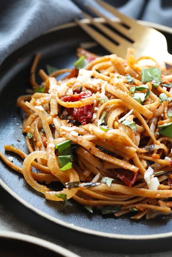 Sun Dried Tomato Basil Pasta.