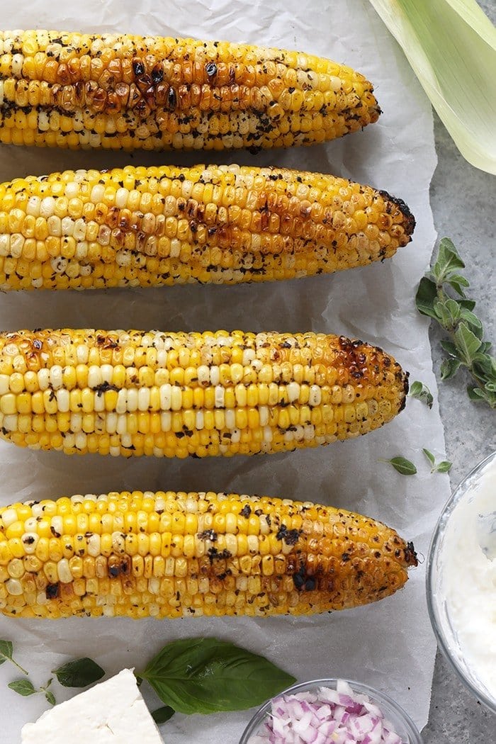 Give the classic corn on the cob a major makeover with this Grilled Mediterranean Street Corn with Feta Cheese recipe.