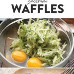 Various zucchini waffles.