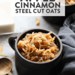 Cook apple cinnamon steel cut oats.