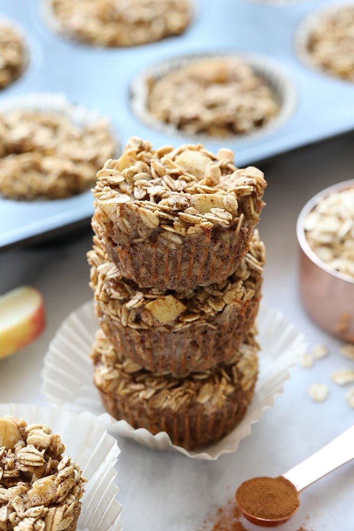 stack of 3 oatmeal cups