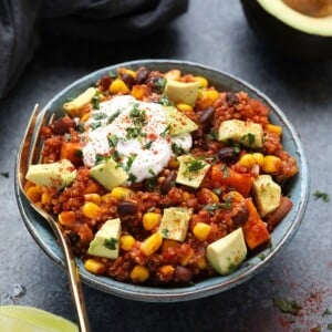 Mexican quinoa in bowl