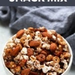 Easy churro popcorn snack mix.