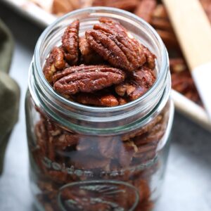 Pecans in a jar