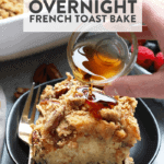 Prep this Maple Pecan Overnight French Toast Bake recipe the night before so that you can serve your guests a healthy warm meal in the morning. This yummy breakfast is actually a sourdough French toast bake made healthier with the addition of Greek yogurt and real maple syrup.