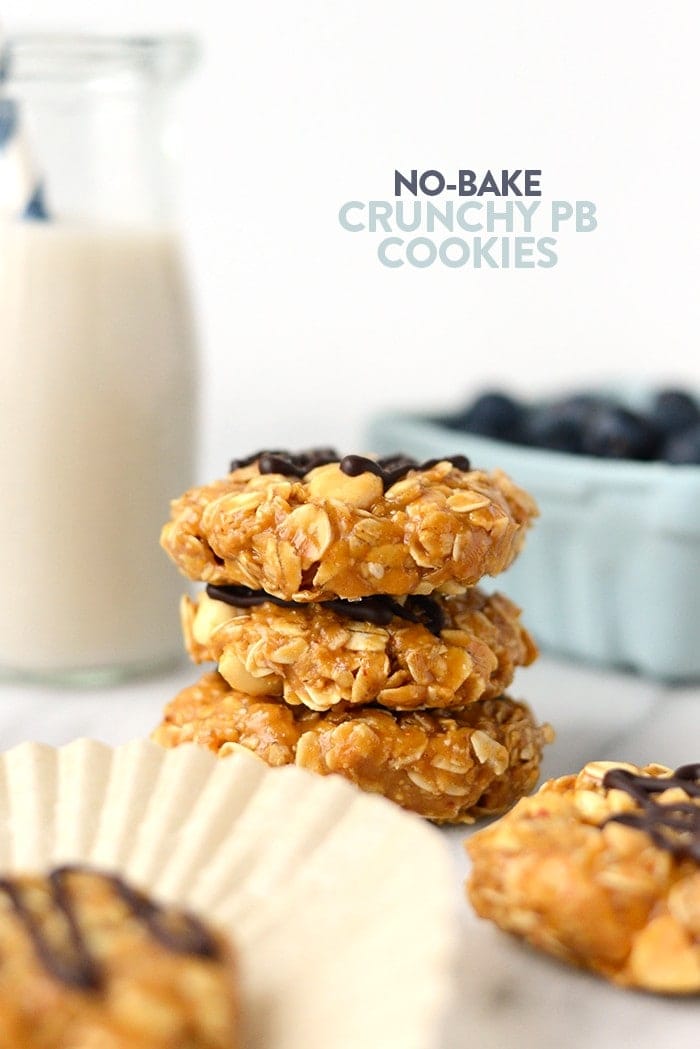  These Healthy No-Bake Peanut Butter Cookies are made with 100% whole grains, peanuts, peanut butter, and no refined sugars for a healthier homemade variation! 