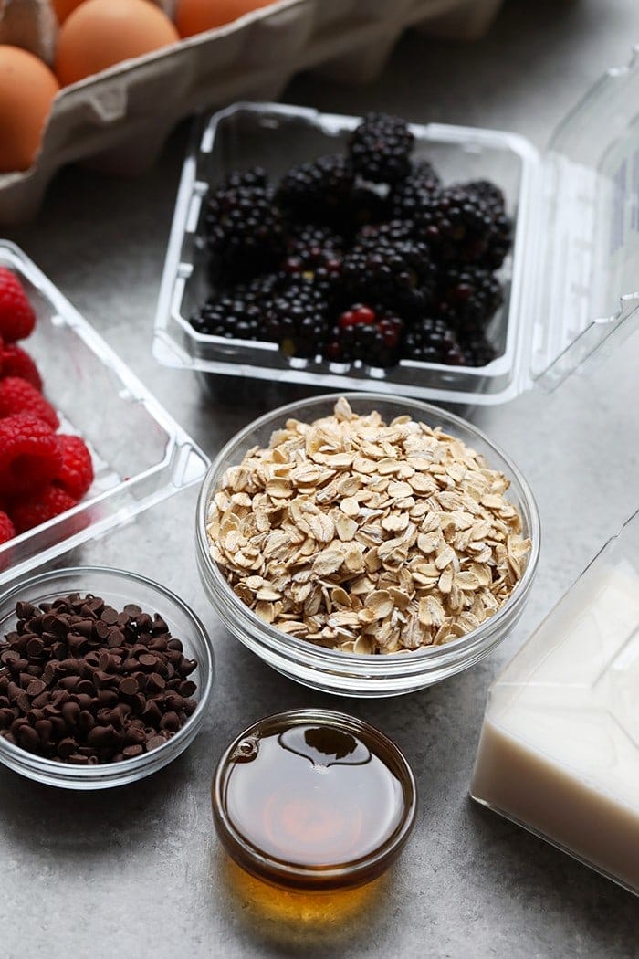 ingredients for baked oatmeal