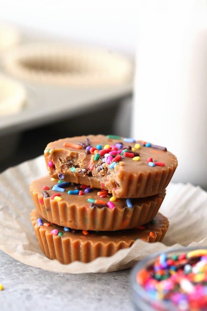 Cake Batter Cashew Butter Fat Bombs