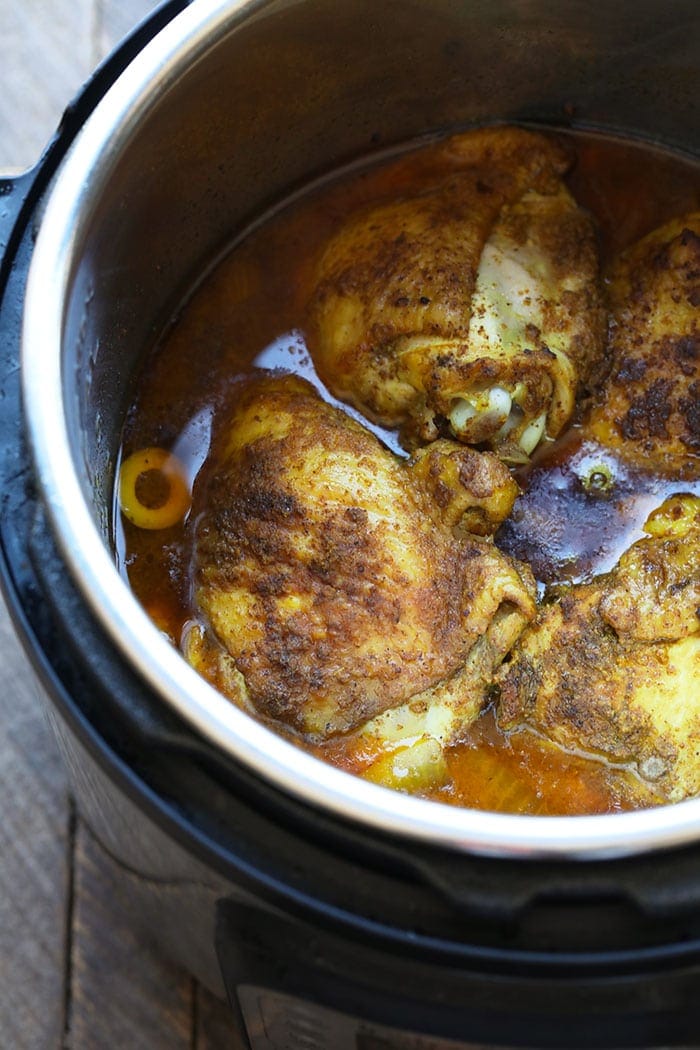 Moroccan Chicken Thighs in the Instant Pot