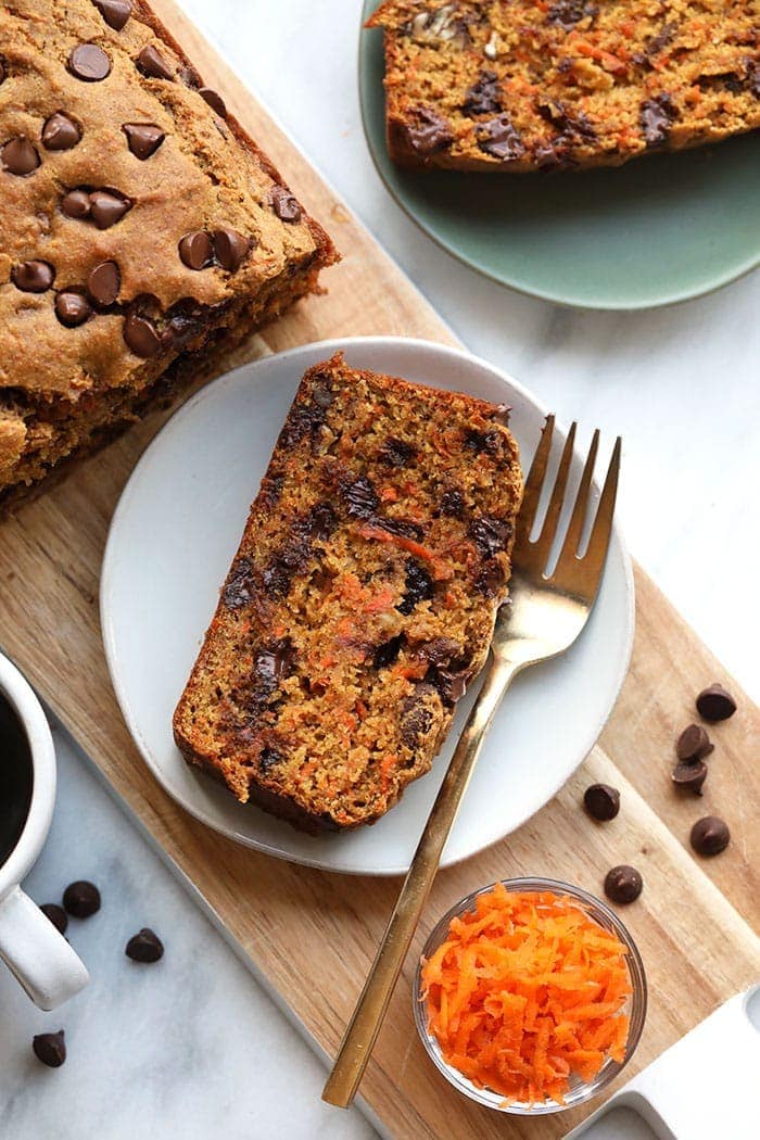 slice of banana carrot bread recipe