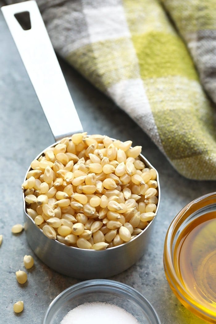 Stovetop Popcorn ingredients