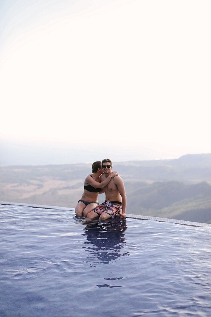 couple in pool