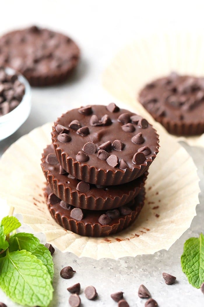 Thin Mint Almond Butter Cups