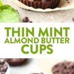 Almond butter cups with a twist: thin mint flavor.