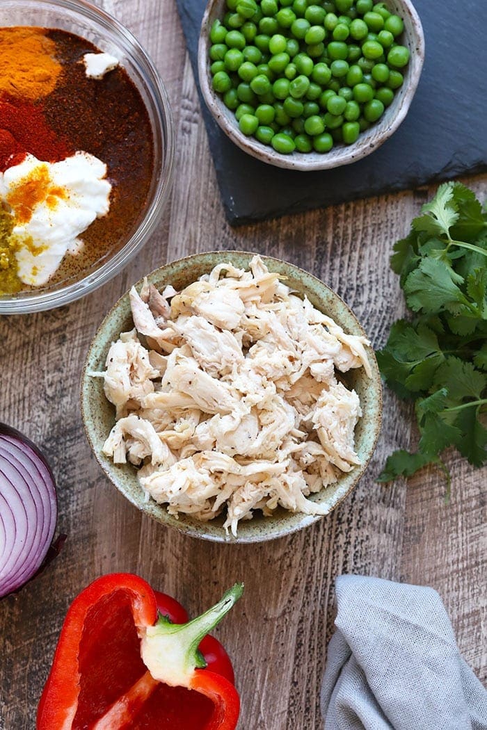 Ingredients for the curry chicken salad