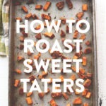 sweet potatoes on pan