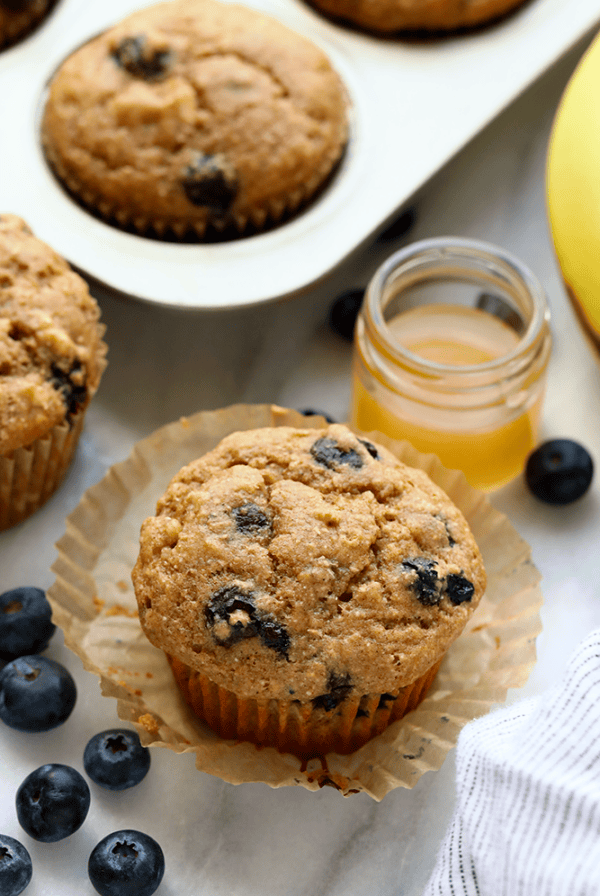 healthy blueberry muffins