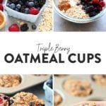 triple berry oatmeal cups