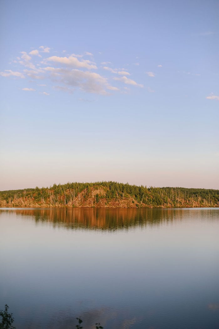 Jasper Lake in the BWCA at sunset