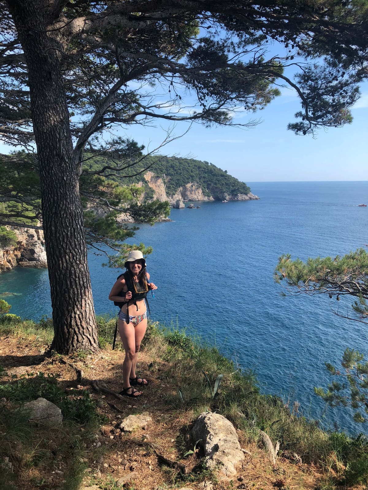 Girl hiking in Croatia 