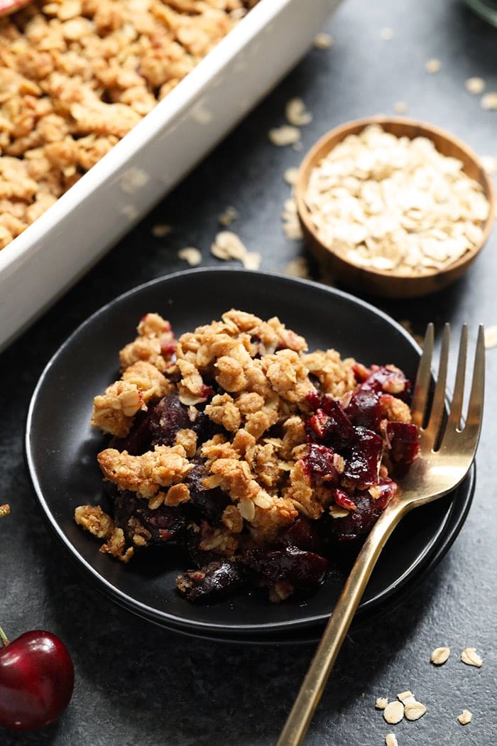 plated cherry crisp